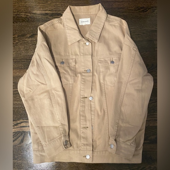 Oversized Beige Denim Jacket - Picture 4 of 4
